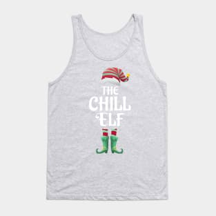 The Chill Christmas Elf Matching Pajama PJ Family Party Gift Tank Top